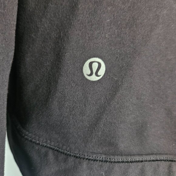 Lululemon Rulu Rally Wrap Jacket Women's 6 Black Cowl Neck Snap Cardigan W3EE0S - Picture 11 of 14